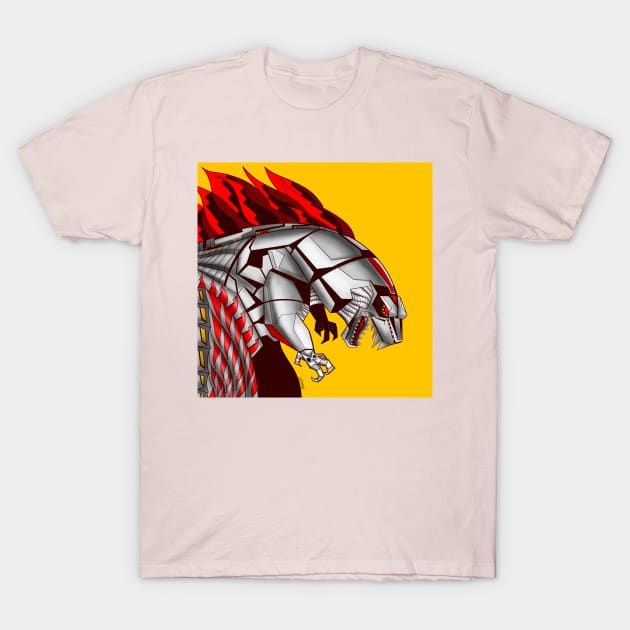 the marvelous mechagodzilla in ecopop robot framework T-Shirt by jorge_lebeau